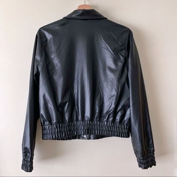 H&M Bomber Style Faux Leather Jacket - Picture 4 of 8